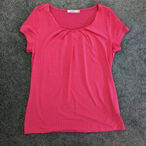 RICKI'S short sleeve hot pink blouse women's Medium